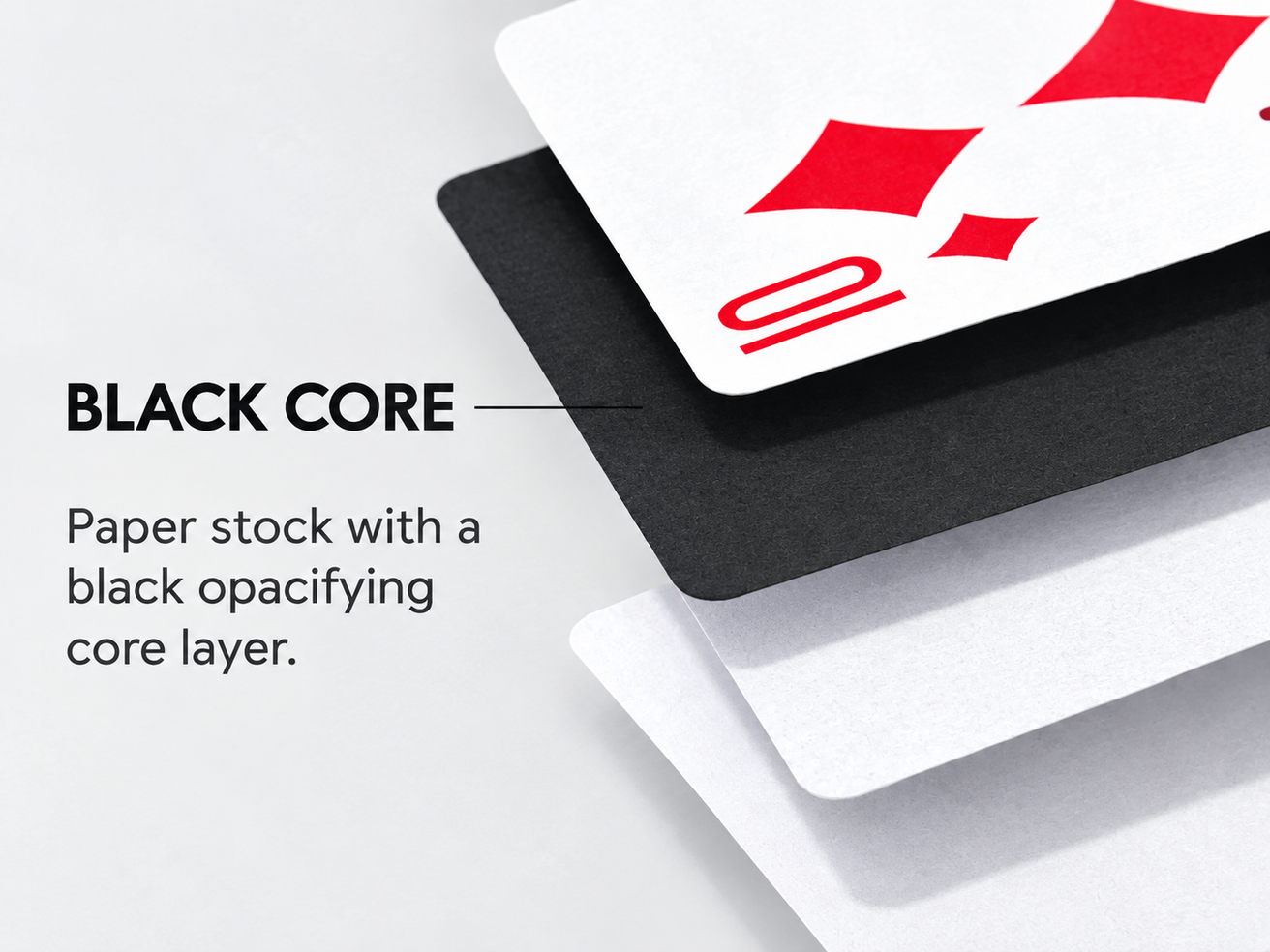 Black core cardstock sample 1
